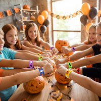 Ornement de citrouille d'Halloween de luxe en polyfoam, imprimé offset 95%, rayures orange chaudes, thème rustique effrayant de la récolte, décoration de porche
