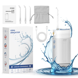 Prêt Stock Livraison Rapide 200ml IPX7 Hydropulseur Portable En Plastique Type-C Charge <span class=keywords><strong>Eau</strong></span> Pick 3 Conseils 4 Modes pour Usage Domestique - Product Image 1