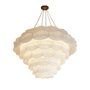 Lustre rond de style français à six têtes E27, lampe à économie d'énergie, éclairage pour salon et maison - Product Image 5