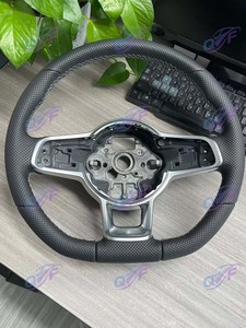 Gran oferta, nuevos productos explosivos, costuras azules de cuero perforado para volante de coche Volkswagen Golf MK8 - Product Image 6