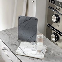 Tapis de comptoir de cuisine en Silicone écologique classique plateau de séchage en pierre à sucer les fluides tampon de vidange pour usage domestique et commercial