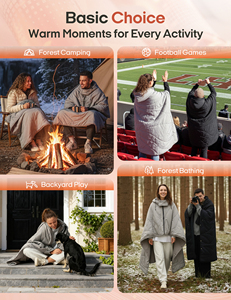 بطانية تدفئة 7.4 فولت قابلة للتخصيص للبيع بالجملة، إصدار جديد رائجة البيع يمكن ارتداؤها للتدفئة الخارجية في الشتاء - Product Image 6