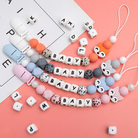Perles en silicone carrées de 12 mm en vrac, 26 lettres majuscules pour la fabrication de chaînes de sucettes personnalisées, bijoux faits main et accessoires d'artisanat