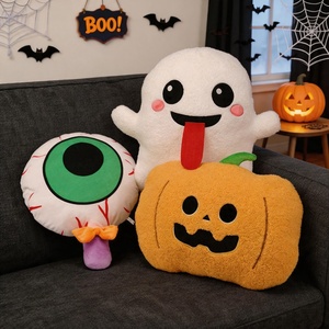 OEM ODM Almohada de Peluche de Calabaza de Halloween, Cojín Suave de Jack-o'-lantern para Alivio del Estrés, Compañero para Sofá, Decoración Festiva, Regalos - Product Image 3