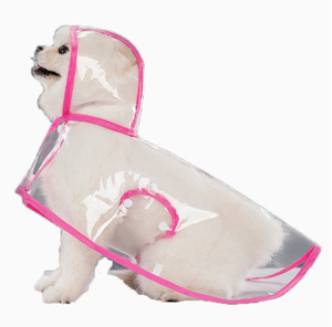Imperméable transparent pour animaux de compagnie avec capuche, manteau imperméable pour chien, cordon de serrage réglable, housse de pluie légère pour chiot - Product Image 1
