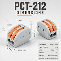 Nouveaux connecteurs de câbles électriques en cuivre certifiés CE, plats, universels, compacts, pour connexion de câbles, terminaux de raccordement rapide 32A
