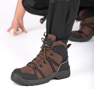 Unisex Factory Construction Work Boots Leather Steel Toe Anti Slip Puncture Proof <strong>Safety</strong> Shoes - Product Image 4