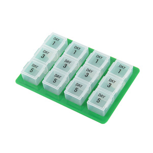 Pastillero Portátil Personalizado de 12 Compartimentos, Caja de Almacenamiento de PP Extraíble para 4 Días, Plástico a Prueba de Polvo - Product Image 2