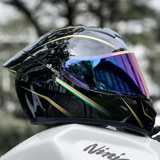 Full Face Motorcycle Helmets Unisex Motobike Helmet with Sun Visor and Ready for bluetooth Installation DOT Approved Casco