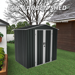 Caseta de Jardín para Almacenamiento Exterior, de Metal Resistente y <span class=keywords><strong>Madera</strong></span> Tratada a Presión, Fácil de Montar, a Prueba de Roedores y Viento - Product Image 4