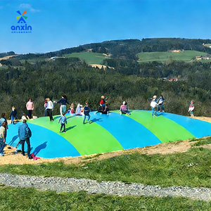 Parc d'attractions gonflable Nuage sautant Terrain <span class=keywords><strong>de</strong></span> jeu intéressant Nuages rebondissants arc-en-ciel Intérieur CE Metal Volcano Slide Volcano Toy - Product Image 3