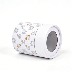 Eco Friendly Kraft Paper Tube With Transparent PVC <b>Window</b> Custom Logo Printed Round Cylinder Box - Product Image 3