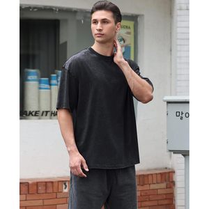 T-shirts en coton pour hommes, coupe ample, manches courtes, décontractés, basiques, respirants, en tissu jersey - Product Image 5