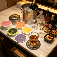 Sous-verres en papier absorbant personnalisés par le fabricant, sous-verres ronds pour cocktails, boissons, bière, sous-verres jetables en pulpe pour bar, KTV, pub