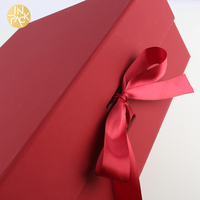 EN PACK coeur forme fenêtre transparente maman tasse tissu doux au toucher magnétique boîte-cadeau boîte en carton personnalisée pour l'emballage des cadeaux