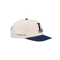 Topi Baseball Vintage Custom Akrilik Dua Warna, Topi Baseball Tanpa Struktur, Topi Street Snapback dengan Bordir Rantai
