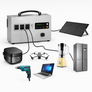 Estación de Energía Portátil en Oferta, Gran Tamaño, Alta Capacidad, 1200W 2000W, Celdas de Litio, Carga Solar Inalámbrica para Camping - Product Image 3