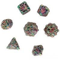 Jeu de dés polyédriques de 7 pièces pour jeux de rôle de table et jeux de société
