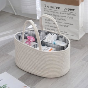 Handmade có thể tháo rời bông dây tã giỏ Nursery giặt Hamper tổ chức - Product Image 5