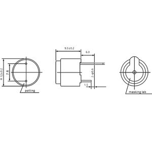 جرس كهربائي HYT-1205 Hydz بجهد 5 فولت للمنتجات الكهربائية، جهاز إنذار بيزو قابل للتسجيل من الشركات المصنعة - Product Image 2