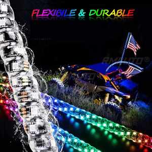 Lámpara LED de 4 pies, Luz de Antena RGB de 3 pies, Impermeable, Flexible, con Control Remoto, Multicolor, Súper Brillante, para SUV y ATV - Product Image 4