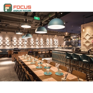 Integrated Coffee Merchandise Display Rack Wood Slat Panel Brand Logo Header Cafe Shelf Display Rack - Product Image 1