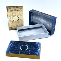 Jeu de cartes de tarot holographiques à bords dorés personnalisés avec impression et affirmation avec guide