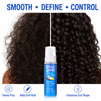 Mousse Coiffante Définition des Boucles aux Huiles de Coco et de Karité, Mousse Coiffante Légère et Moussante pour Cheveux Naturellement Bouclés, Frisés ou Relaxés