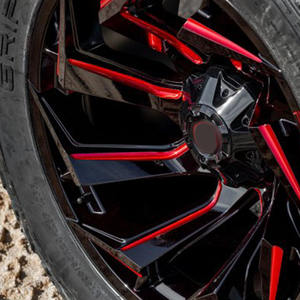 Llanta de coche forjado caliente personalizado 2025 nuevo diseño 20 21 22 <span class=keywords><strong>23</strong></span> 24 pulgadas Rojo Negro todoterreno piezas de coche para Ford F150 Bronco Jeep Wrangler - Product Image 5