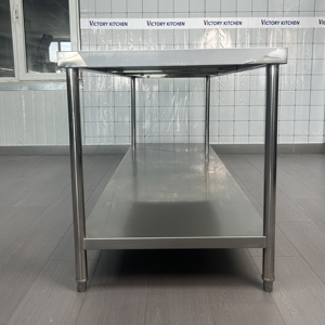 Victory โต๊ะเหล็กสแตนเลสสำหรับทำงานโต๊ะแบบ SS อุปกรณ์จัดเลี้ยงสำหรับห้องแล็บและร้านอาหารอื่นๆ - Product Image 2