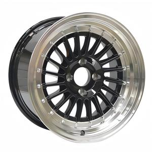 Rines <span class=keywords><strong>de</strong></span> Aleación <span class=keywords><strong>de</strong></span> 15x8.0 4H PCD 100 ET15-20 CB73.1 con Diseño Cóncavo, Remachados, Estilo Retro JDM para Autos - Product Image 1