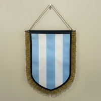 Mini drapeau et fanions de football à impression personnalisée avec frange Mini drapeaux d'échange de club de football double face de haute qualité