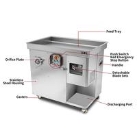 Machine à découper la viande multifonctionnelle industrielle, hachoir, trancheuse, trois moteurs en cuivre pur de 2200 W, ensemble pour le bœuf, le poulet, le poitrine de porc