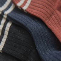 KANGYI Chaussettes en coton de haute qualité Slouch Chaussettes tricotées rayées pour bottes d'école pour femmes