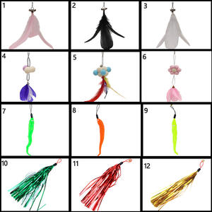 Di lusso 1.8cm eco-friendly tirante telescopico interattivo Pet forniture giocattolo per gatti cani gatto Teaser Mouse Self-Hi piuma pesci - Product Image 4