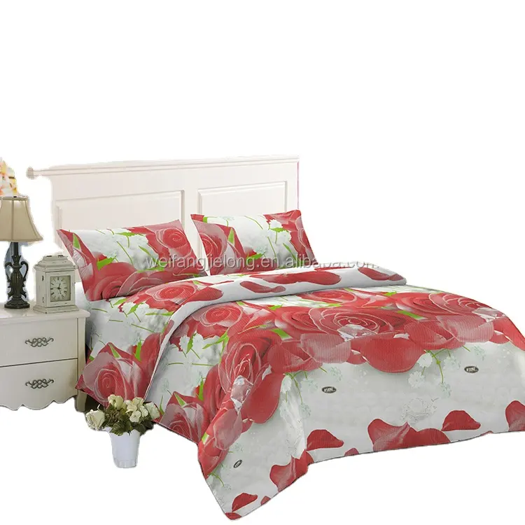 Wholesale Printing Comforter Bedsheet Set Cover Quilt Bedding Set Luxury Bed Sheet