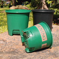 Pot Bunga Plastik PP Modern Grosir dengan Lubang Drainase, Sistem Penyiraman Otomatis, Ringan, Tahan Lama, untuk Tanaman Sukulen Gantung