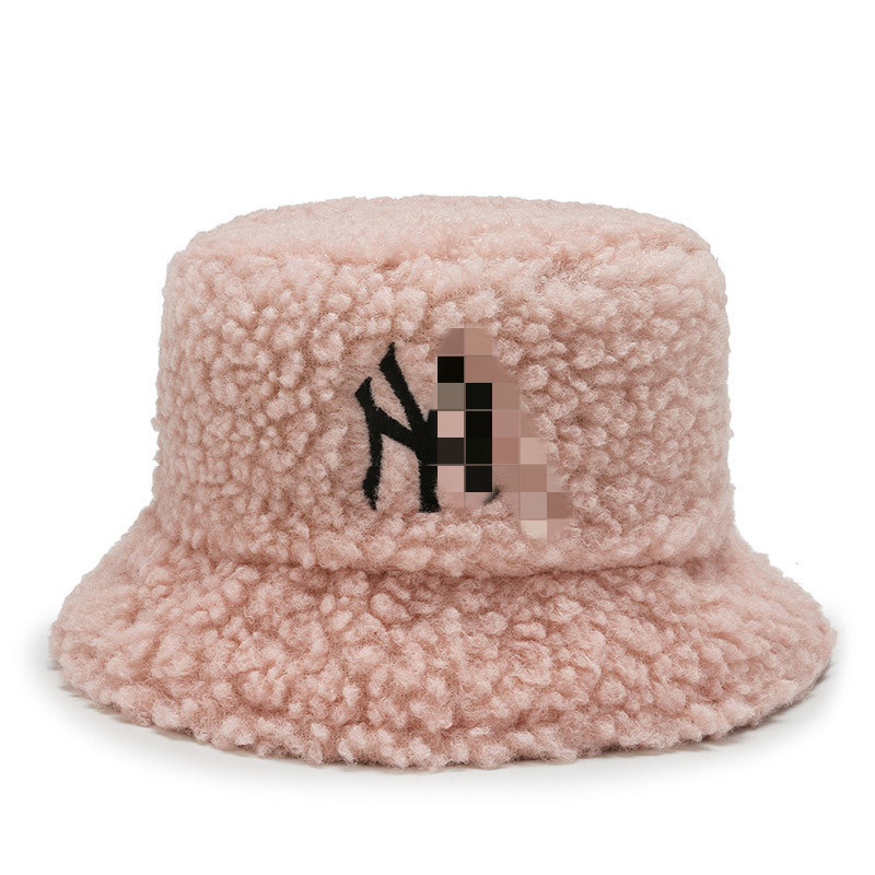 Lamb wool hat bucket caps logo women baseball caps for men bucket hats