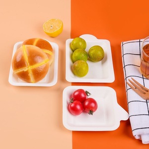 Disposable Paper Plates Square 99x99x99mm Biodegradable Waterproof Oil Proof For Party - Product Image 3