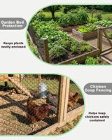 Rollo de Malla para Aves de Corral de 72 pulgadas x 25 pies, Malla Hexagonal de Alambre Recubierta de PVC Negro de 1 Pulgada para Jardín y Gallinero