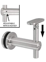 Accessoires de balustrade en verre : Spigots, supports de main courante en acier inoxydable, supports de tuyaux pour main courante LED d'escalier