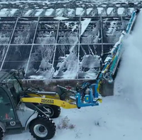 Brosse de nettoyage et de déneigement à bas prix pour panneaux photovoltaïques montés sur chargeur, pour le lavage et le déneigement des modules solaires