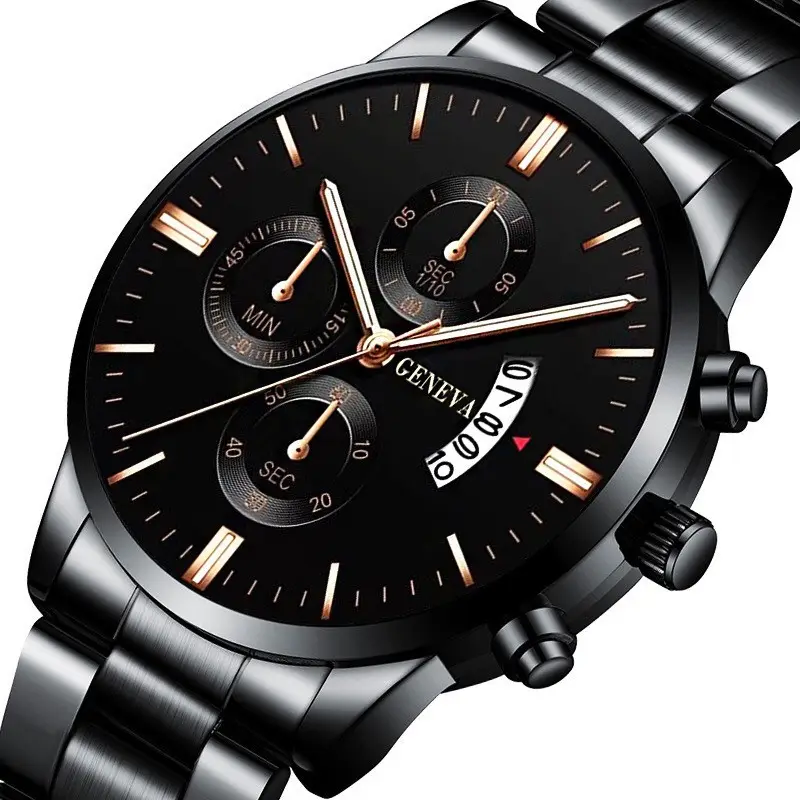 Q830 Men Quartz Chronograph Tachymeter Black Dial 44mm Man Wristwatch Cheap Watches in Bulk guangzhou Watches