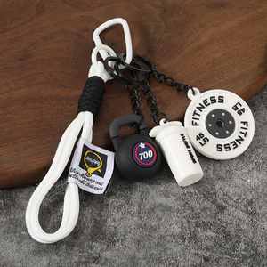 Llavero de gimnasio para mujer, pesas de kettlebell, mancuernas, llavero de fitness, dijes para bolso, regalo para mujeres y hombres, lindo mini llavero de fitness - Product Image 4