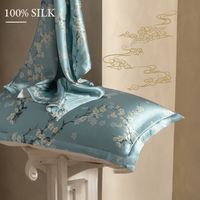 Taie d'oreiller en soie de mûrier 100% imprimée numériquement, 40 Momme, poids lourd, Housse de coussin de luxe en soie pour les soins des cheveux et de la peau