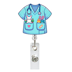 Lailina Slingin' Pills Pay Bills <b>Badge</b> Reel Retractable ID Holder Medical Nurse Doctor Name Tag <b>Clip</b> Transparent Acrylic M26020 - Product Image 5