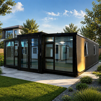Vente en gros de maisons préfabriquées en conteneurs extensibles de 20 pieds, 30 pieds, 40 pieds, structure en acier, bâtiment préfabriqué, maison mobile, maison modulaire