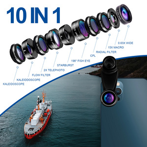 Suncore 7 In 1 Mobile Phone Lens Kit With Wide Angle Fish Eye Macro Telephoto And Kaleidoscope For Smartphone Photography - Product Image 2