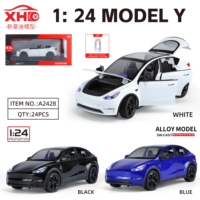 Modèle de voiture en métal moulé sous pression à l'échelle 1:24, avec son et musique, mécanisme de recul lourd, pour enfants - Vente en gros