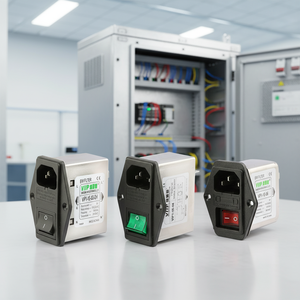 Módulo de entrada de energía con doble toma IEC 320 C20 AC y filtro de ruido EMI EMC - Product Image 3